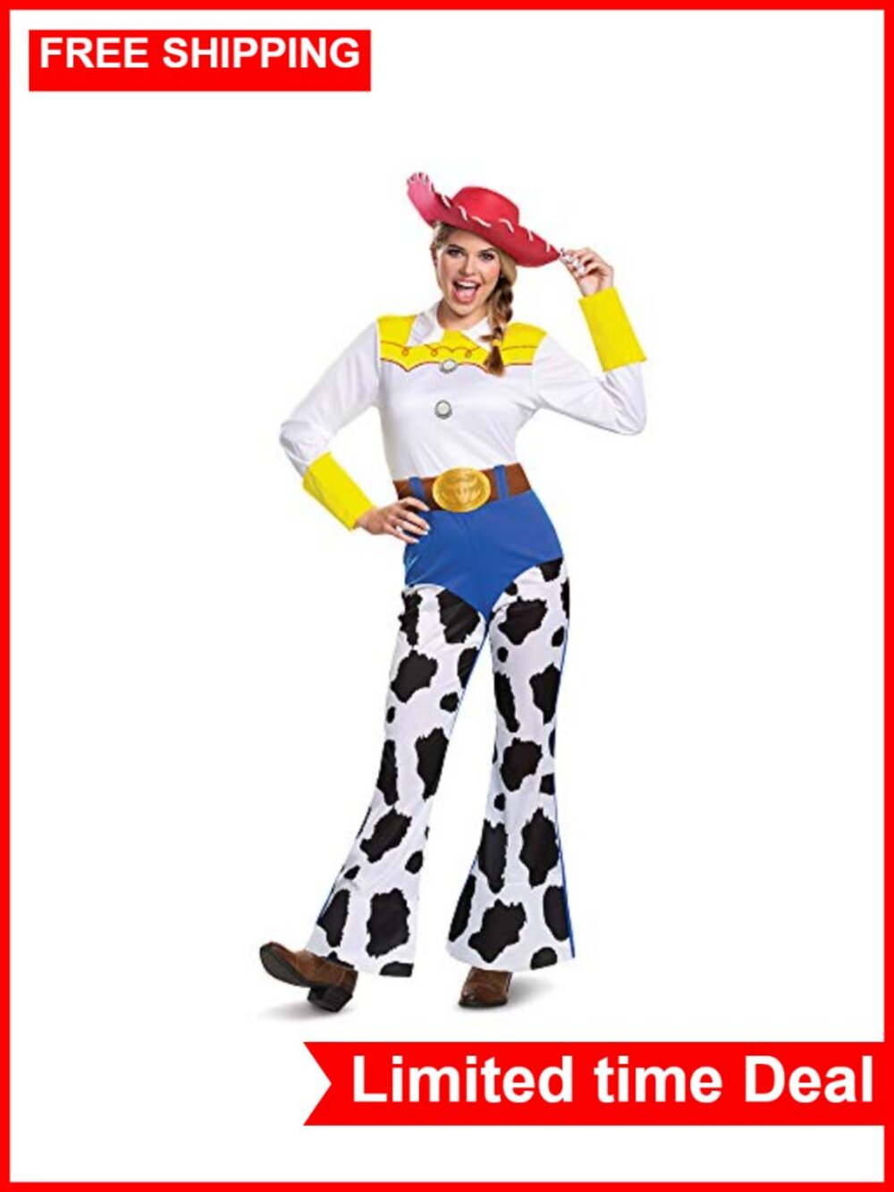 Disney Pixar Toy Story Jessie Adult Costume Jumpsuit with Hat